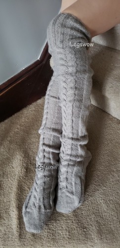 Thigh high cable knit - high,