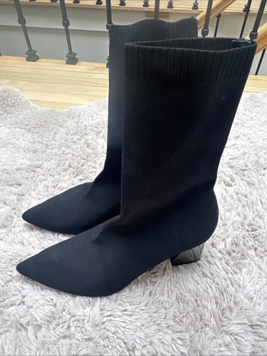 Zara black sock ankle - black,