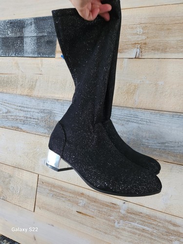 Girl boots black glitter - girl,